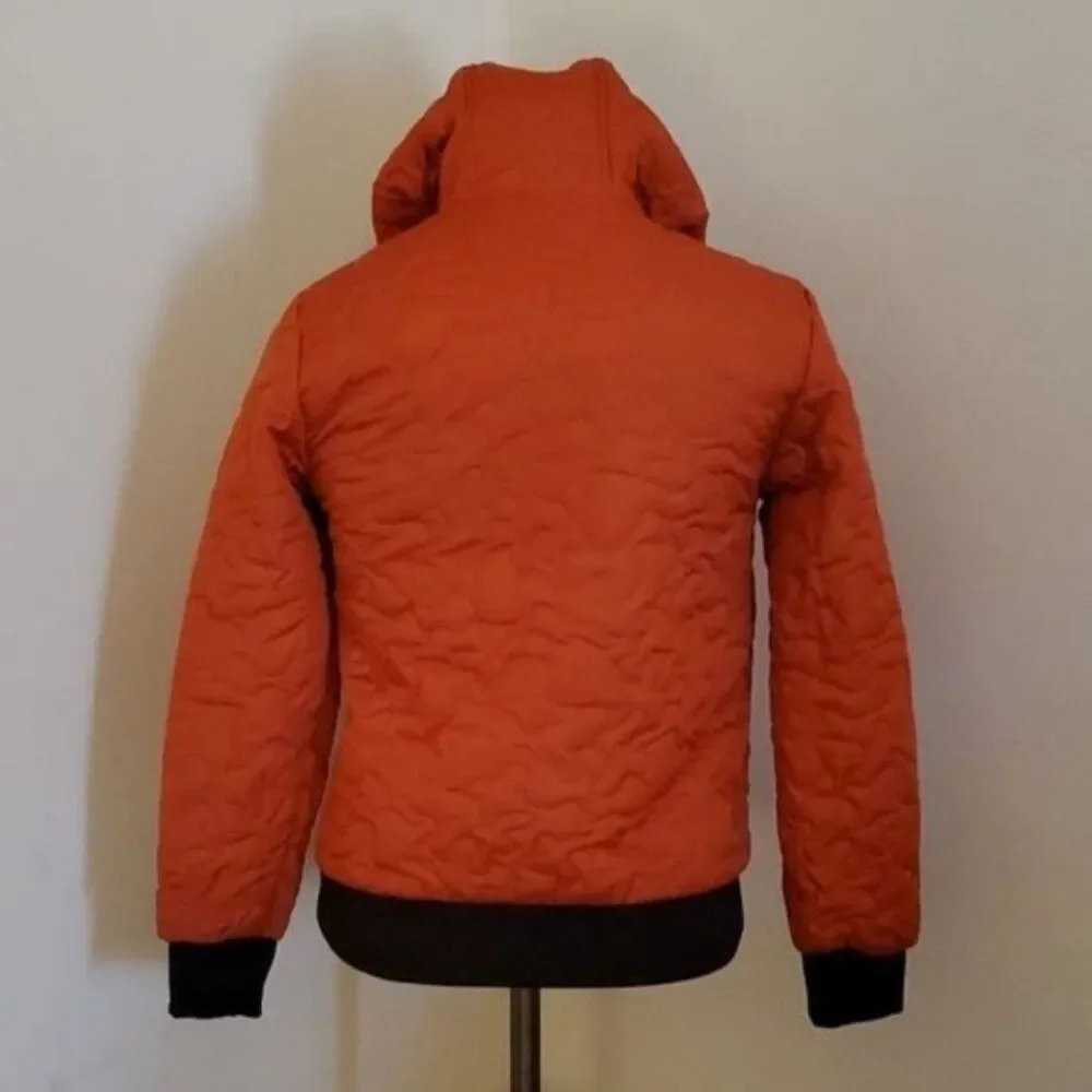 iXtreme Youth Jacket Coat Winter Orange Wavy Quilted Zip Up BOYS Size 10 / 12